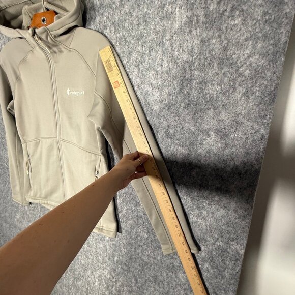 Cotopaxi Tempa Fleece Hooded Jacket Tan/Grey Athleisure S - Picture 6 of 9